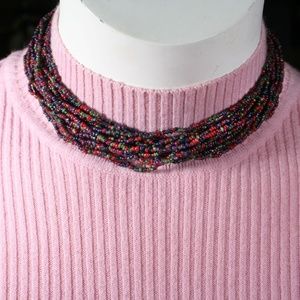 Vintage Multi-Strand Multicolored Choker/Necklace